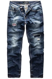 Straight-Jeans CONNOR Herren Regular Fit Destroyed Jeans