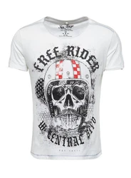 Key Largo T-Shirt Moustache Skull Totenkopf Motiv (MT00206) MT00206