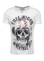 Key Largo T-Shirt Moustache Skull Totenkopf Motiv (MT00206) MT00206