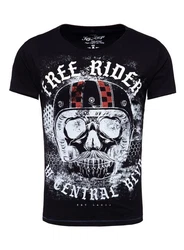 Key Largo T-Shirt Moustache Skull Totenkopf Motiv (MT00206) MT00206