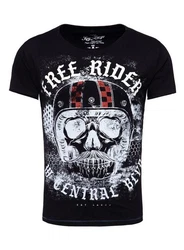 Key Largo T-Shirt Moustache Skull Totenkopf Motiv (MT00206) MT00206