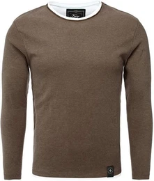 Strickpullover fr Herren Sarasota 2in1 Feinstrick Sweatshirt double Look MSW00064