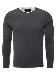 Strickpullover fr Herren Sarasota 2in1 Feinstrick Sweatshirt double Look MSW00064