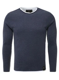 Strickpullover fr Herren Sarasota 2in1 Feinstrick Sweatshirt double Look MSW00064
