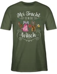 Shirtracer T-Shirt Mei Tracht is in da Wsch Mode fr Oktoberfest Herren Dunkelgrün/Grün
