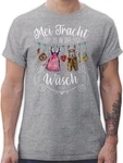 Shirtracer T-Shirt Mei Tracht is in da Wsch Mode fr Oktoberfest Herren Hellgrau/Grau/Hellblau/Rosa/Silber