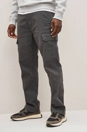 Cargohose Cargo-Hose aus Baumwollstretch Straight Fit (1-tlg)