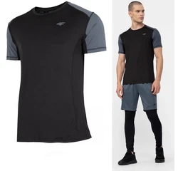 4F T-Shirt Herren Trainingsshirt Dunkelgrau/Dunkelblau/Grau