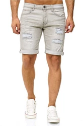 Indicode Shorts KADEN HOLES Khaki/Beige/Grau