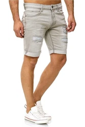 Indicode Shorts KADEN HOLES Khaki/Beige/Grau