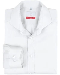 GREIFF Langarmhemd PREMIUM Corporate Hemd Grau/Weiß/Dunkelrot/Creme