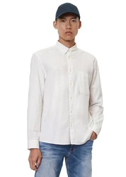 Marc O'Polo Langarmhemd Weiß/Creme/Grau