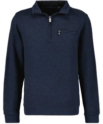 RAGMAN Pullover und Sweatshirt Mock Neck Zip Dunkelblau/Blau/Hellblau