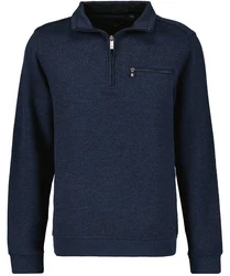 RAGMAN Pullover und Sweatshirt Mock Neck Zip Dunkelblau/Blau/Hellblau