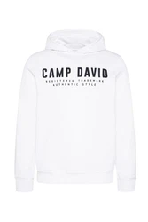 CAMP DAVID Kapuzensweatshirt Creme/Weiß/Orange/Gelb/Grau