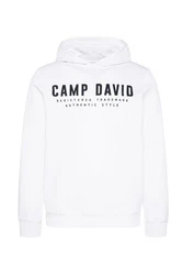 CAMP DAVID Kapuzensweatshirt Creme/Weiß/Orange/Gelb/Grau