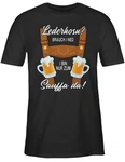 Shirtracer T-Shirt Trachten Outfit Lausbub Mode für Oktoberfest Herren Grau/Braun/Schwarz/Lila