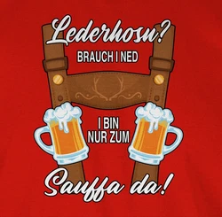 Shirtracer T-Shirt Trachten Outfit Lausbub Mode für Oktoberfest Herren Rot/Dunkelrot/Grau/Braun