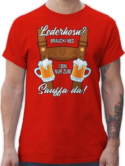Shirtracer T-Shirt Trachten Outfit Lausbub Mode für Oktoberfest Herren Rot/Dunkelrot/Grau/Braun Shirtracer T-Shirt Trachten Outfit Lausbub Mode für Oktoberfest Herren Rot/Dunkelrot/Grau/Braun