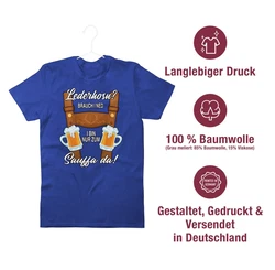 Shirtracer T-Shirt Trachten Outfit Lausbub Mode für Oktoberfest Herren Blau/Dunkelblau
