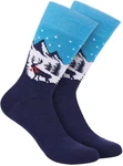 BRUBAKER Socken Lustige Herren Weihnachtssocken Winterlandschaft Rentier Bunt