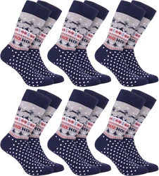 BRUBAKER Socken Lustige Herren Weihnachtssocken Winterlandschaft Rentier Bunt