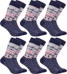 BRUBAKER Socken Lustige Herren Weihnachtssocken Winterlandschaft Rentier Bunt