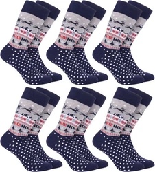 BRUBAKER Socken Lustige Herren Weihnachtssocken Winterlandschaft Rentier Bunt