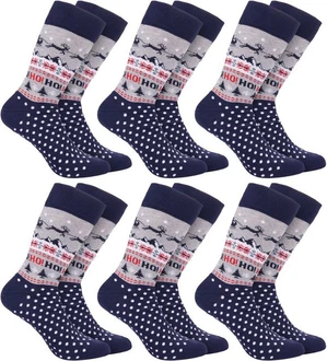 BRUBAKER Socken Lustige Herren Weihnachtssocken Winterlandschaft Rentier Bunt