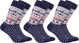 Socken Lustige Herren Weihnachtssocken - Winterlandschaft Rentier (One Size EU 41-45, 3-Paar) Bunte Kuschelsocken fr die Weihnachtszeit Baumwolle