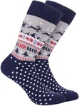 BRUBAKER Socken Lustige Herren Weihnachtssocken Winterlandschaft Rentier bunte
