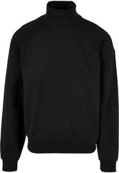 Urban Classics Rundhalspullover High Rib Neck Crew Schwarz/Dunkelblau