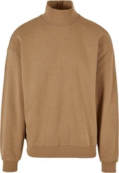 Urban Classics Rundhalspullover High Rib Neck Crew Braun/Khaki/Beige