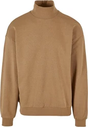 Urban Classics Rundhalspullover High Rib Neck Crew Braun/Khaki/Beige