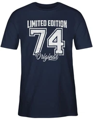 Shirtracer T-Shirt Limited Edition 1974 Original 50. Geburtstag Weiß