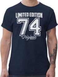Shirtracer T-Shirt Limited Edition 1974 Original 50. Geburtstag Weiß