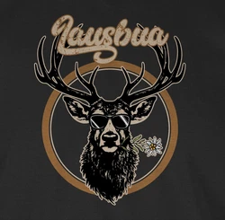 Shirtracer T-Shirt Lausbua Hirschgeweih Mode Oktoberfest Herren Schwarz/Dunkelblau/Grün/Braun/Dunkelbraun/Türkis/Rot