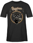 Shirtracer T-Shirt Lausbua Hirschgeweih Mode Oktoberfest Herren Schwarz/Dunkelblau/Grün/Braun/Dunkelbraun/Türkis/Rot