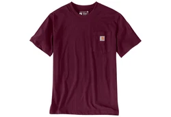 Carhartt Workwear Pocket Rundhalsshirt K87 103296 Dunkelrot/Bordeaux