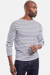 Armor Lux Langarmshirt Houat Weiß/Schwarz/Dunkelblau/Creme/Rot