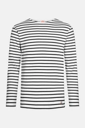 Armor Lux Langarmshirt Houat Weiß/Schwarz/Dunkelblau/Creme/Rot