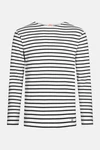 Armor Lux Langarmshirt Houat Weiß/Schwarz/Dunkelblau/Creme/Rot