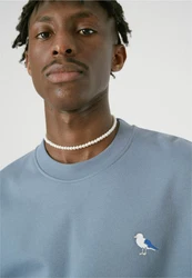 Cleptomanicx Sweatshirt Embro Gull Blau/Grau/Hellblau