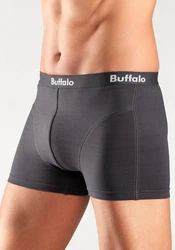 Buffalo Boxer mit Overlock-Nähten vorn rot/royalblau/anthrazit