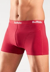 Buffalo Boxer mit Overlock-Nähten vorn rot/royalblau/anthrazit