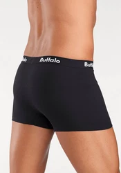 Buffalo Boxer mit Overlock-Nähten vorn schwarz/schwarz/schwarz