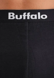 Buffalo Boxer mit Overlock-Nähten vorn schwarz/schwarz/schwarz