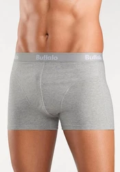 Buffalo Boxer mit Overlock-Nähten vorn olivgrn/grau/meliert/schwarz
