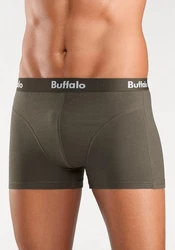 Buffalo Boxer mit Overlock-Nähten vorn olivgrn/grau/meliert/schwarz