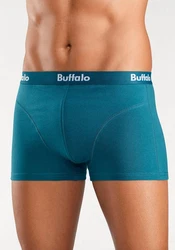 Buffalo Boxer mit Overlock-Nähten vorn lila/petrol/grau